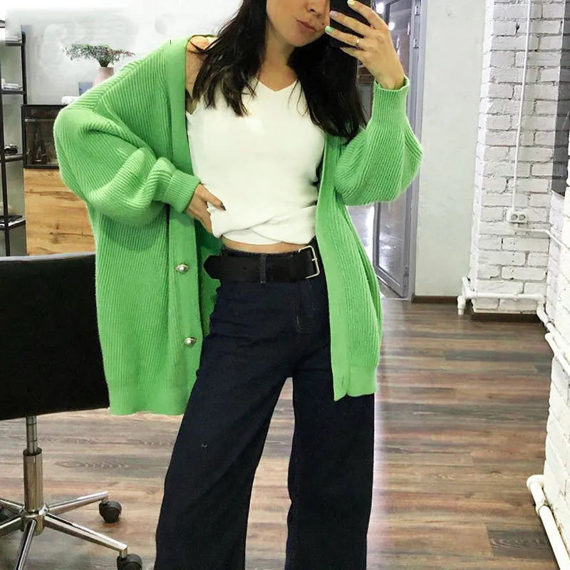 Women's classic button-up cardigan