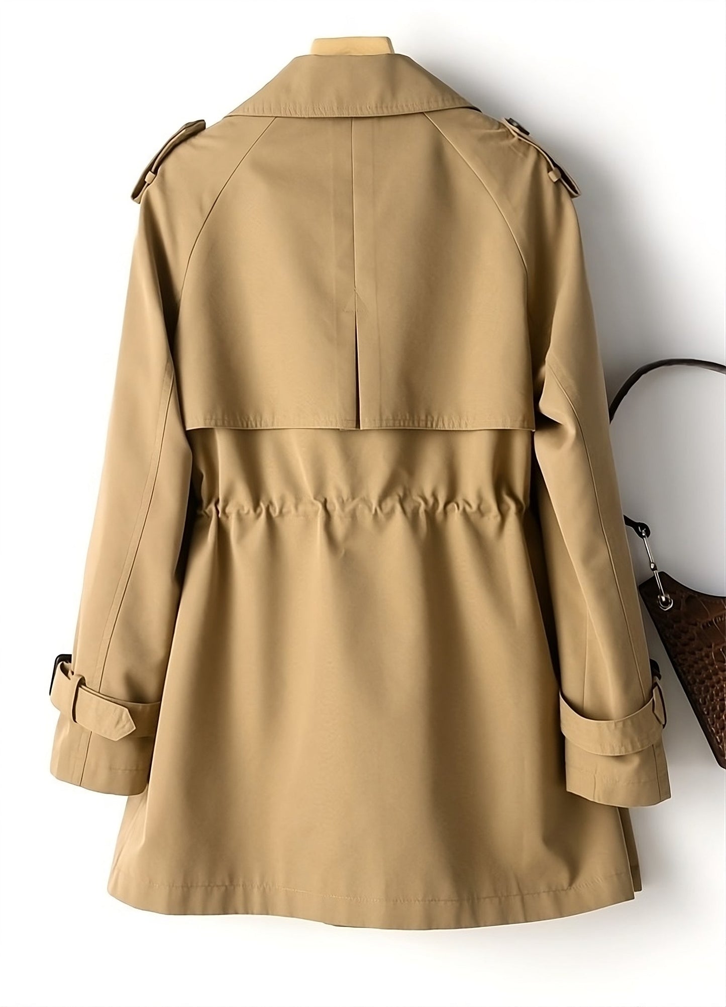 Women's mid-length lapel trench coat for spring autumn