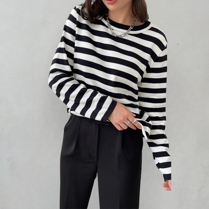 Women's elegant striped top