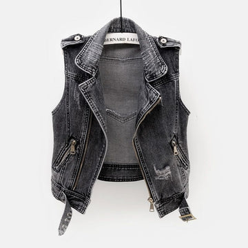 Women's denim slimming all-match vest