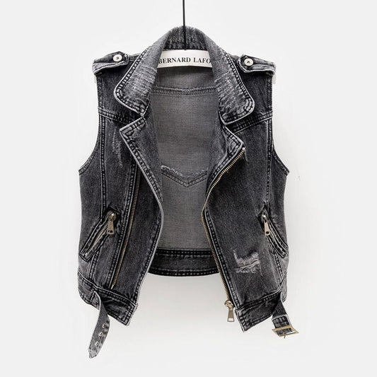 Denim Slimming All-Match Vest