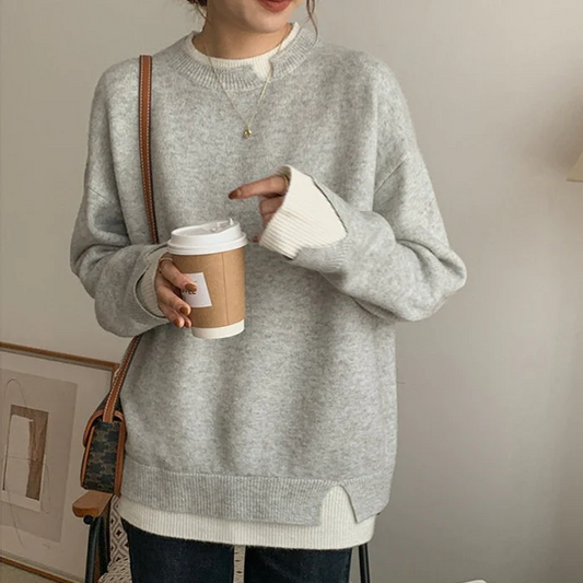 Oversized Long Sleeve Knit Sweater