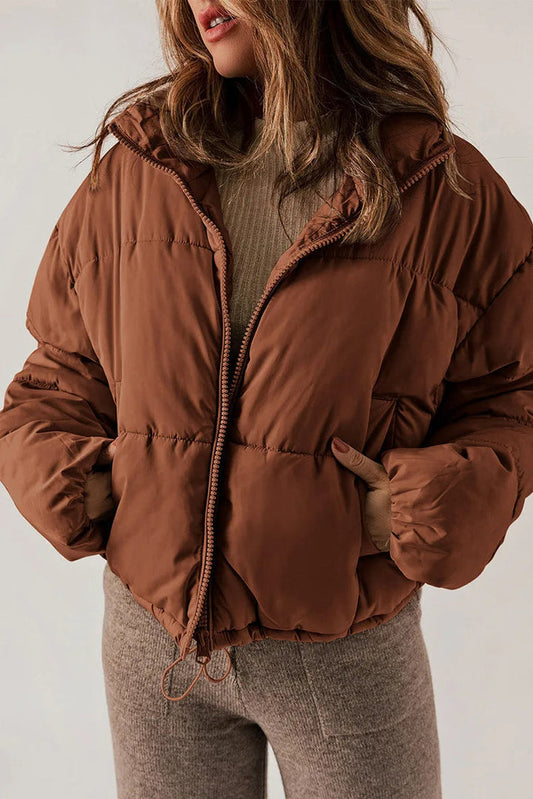 Zipper Closure Puffer Jacket