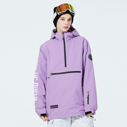 Women’s Ski Hoodie – Windproof Water-Resistant – Relaxed Fit – Half-Zip Athleisure Wear