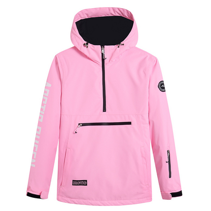 Women’s Ski Hoodie – Windproof Water-Resistant – Relaxed Fit – Half-Zip Athleisure Wear