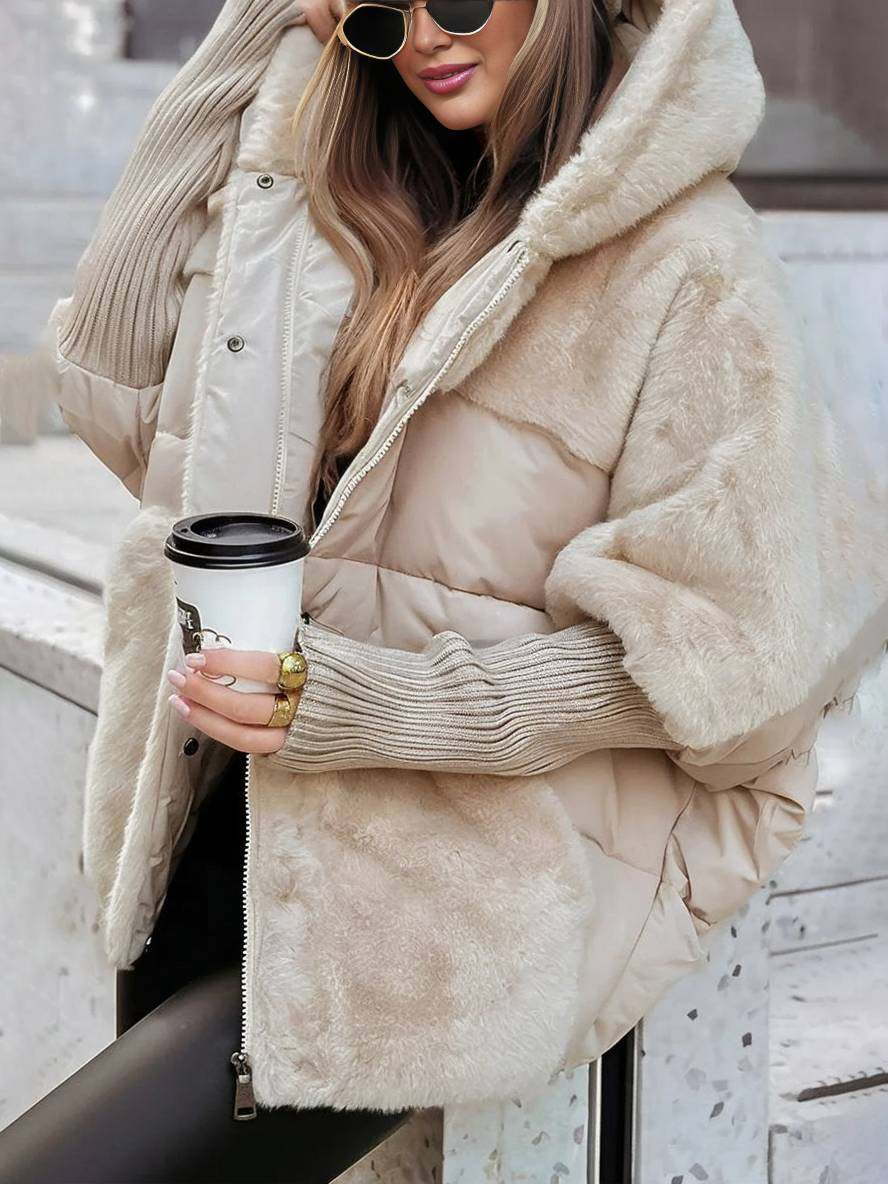 Oversized Hooded Faux Fur Puffer Coat