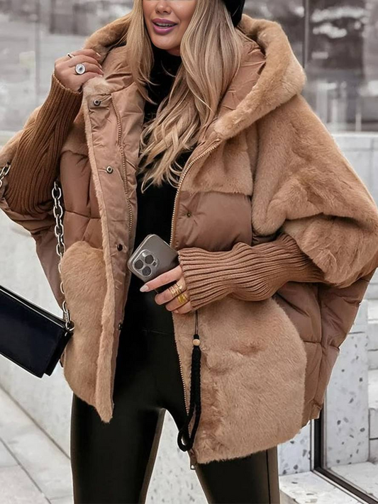 Oversized Hooded Faux Fur Puffer Coat