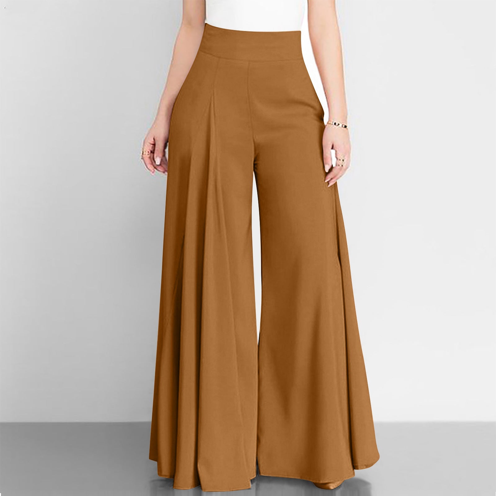 Women's high waist wide leg pleated pants