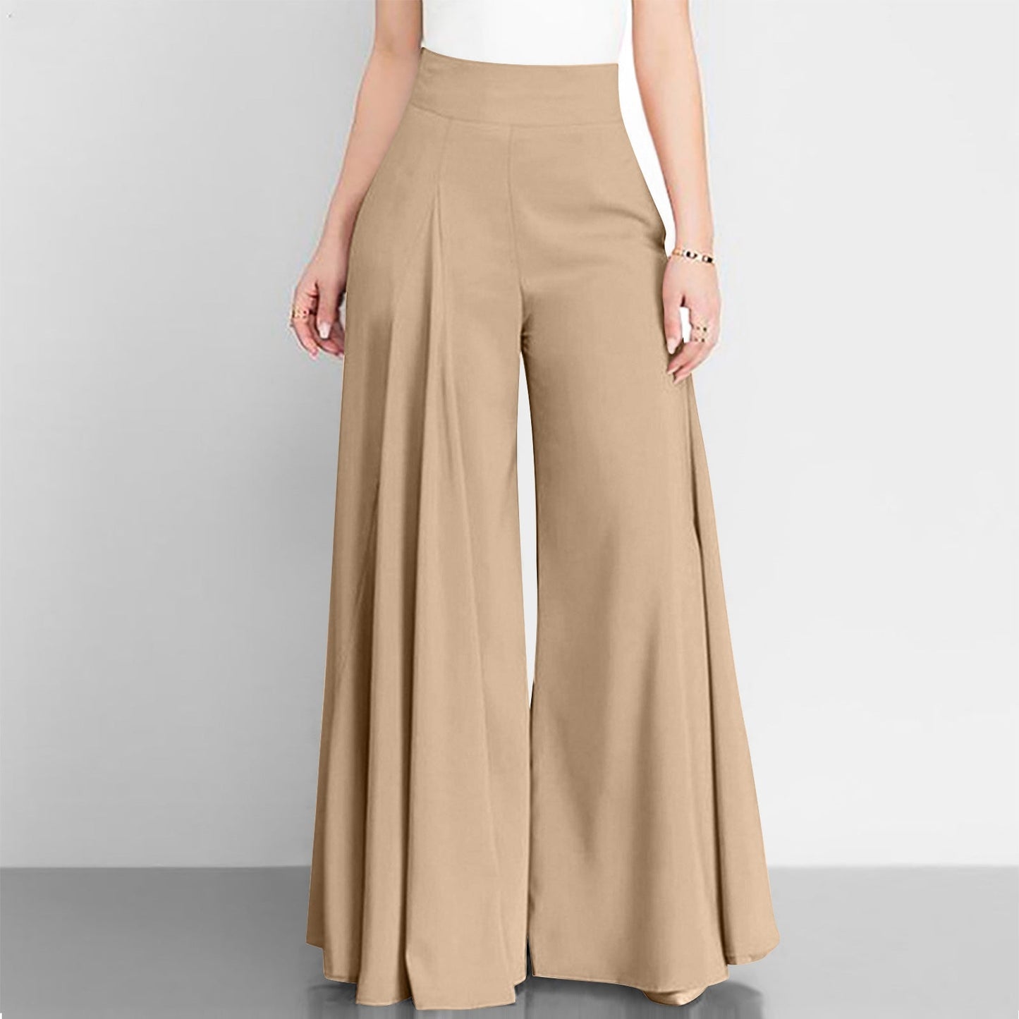 Women's high waist wide leg pleated pants