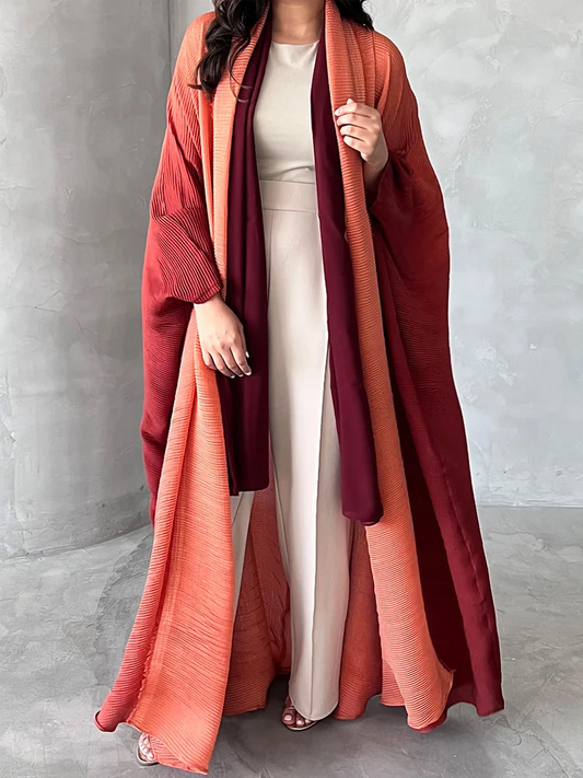 Oversized Pleated Texture Trench Coat 