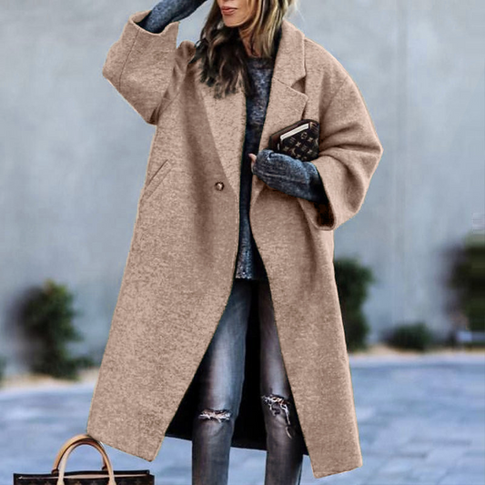 Wool Ankle Length Floral Print Coat