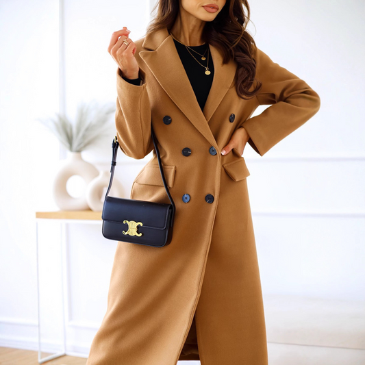 Wool Longline Double-Breasted Coat