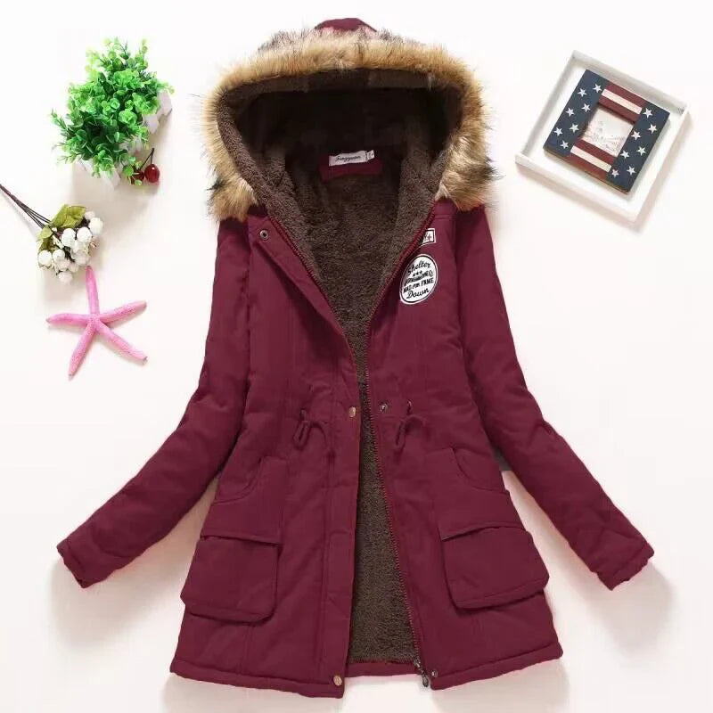 Fleece Lined Water Resistant Parka Jacket 