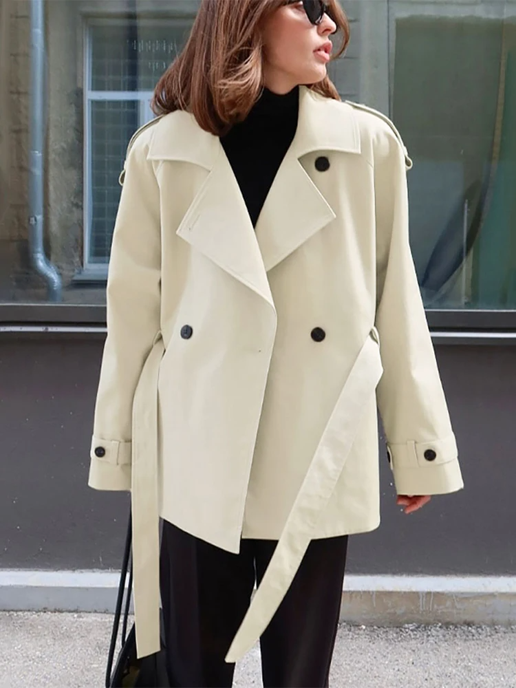 Belted Tailored Fit Cropped Jacket 