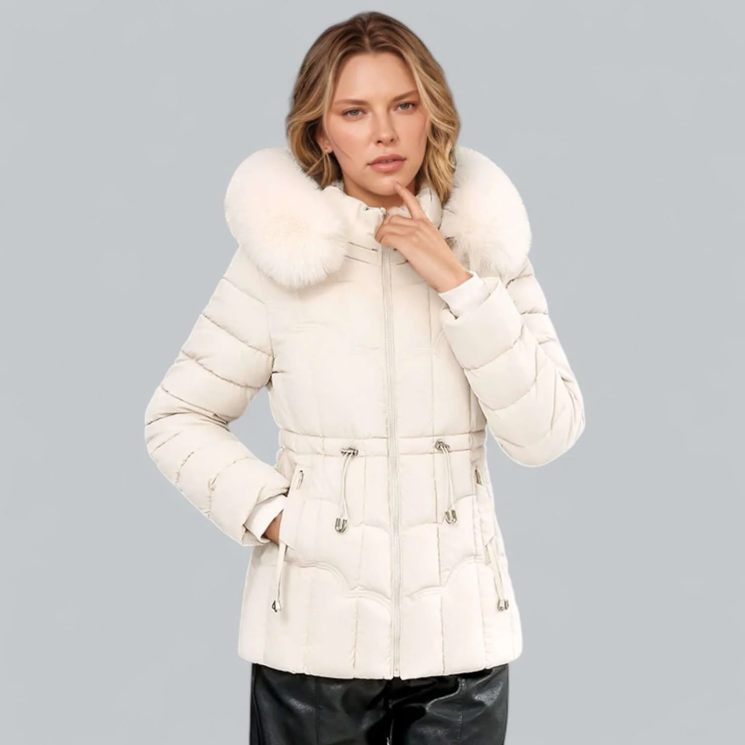 Quilted Insulated Tailored Fit Parka Coat 
