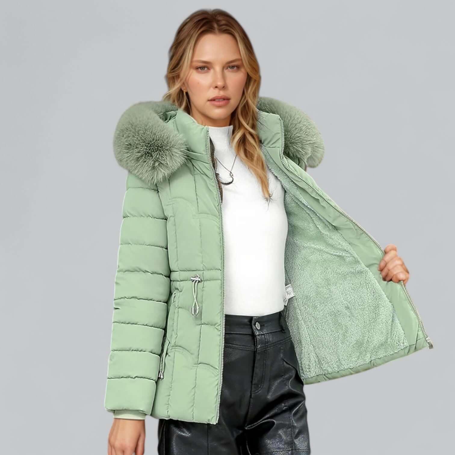 Quilted Insulated Tailored Fit Parka Coat 