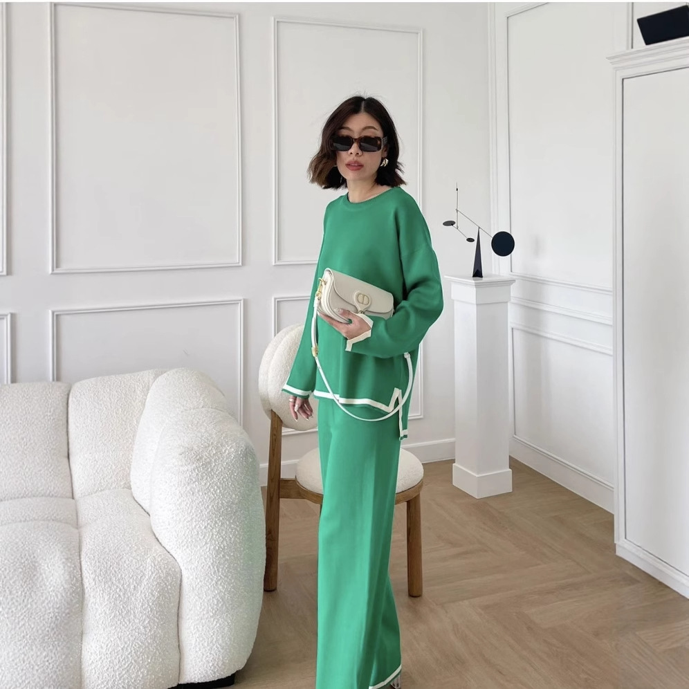 Wool Knit Relaxed Fit Lounge Set 