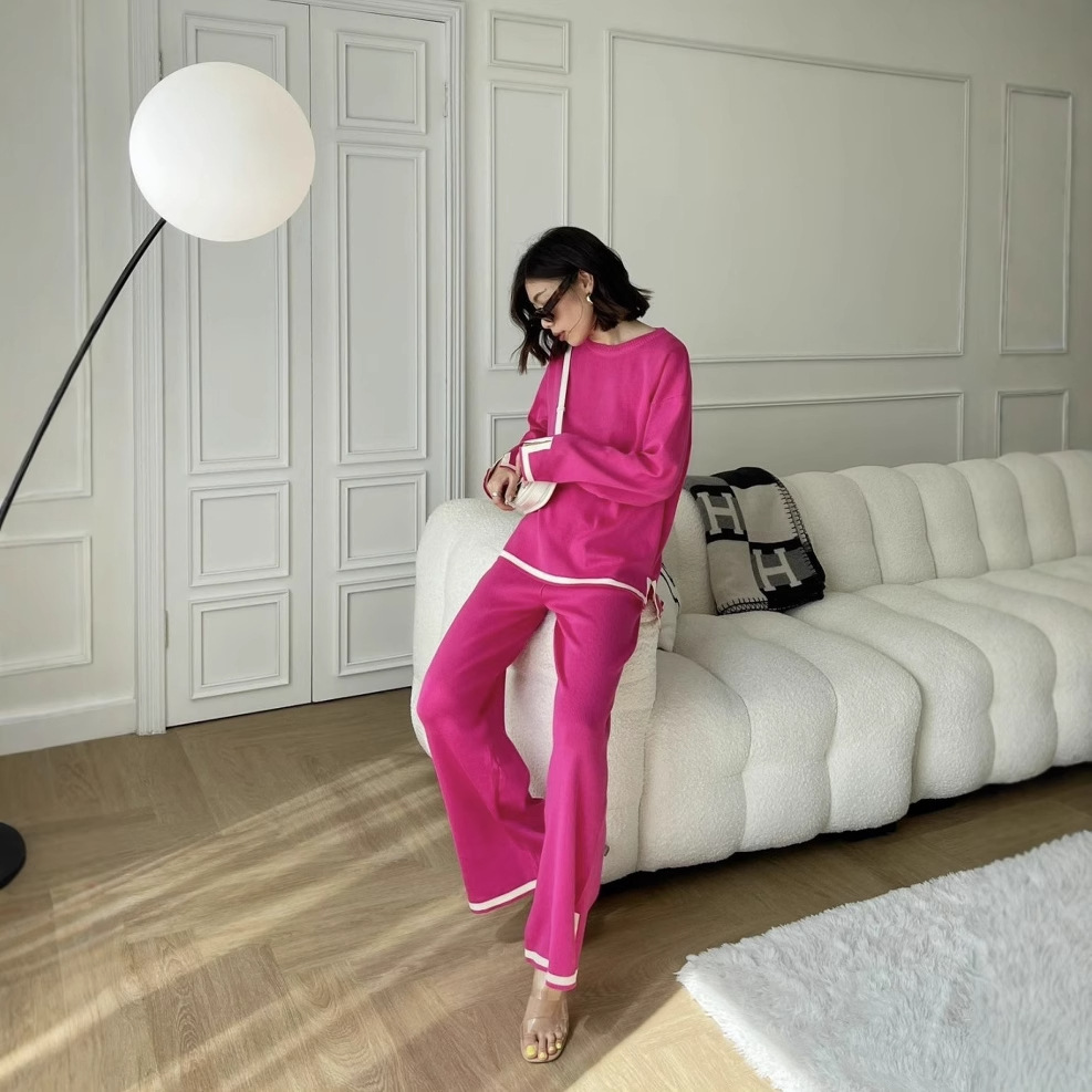 Wool Knit Relaxed Fit Lounge Set 