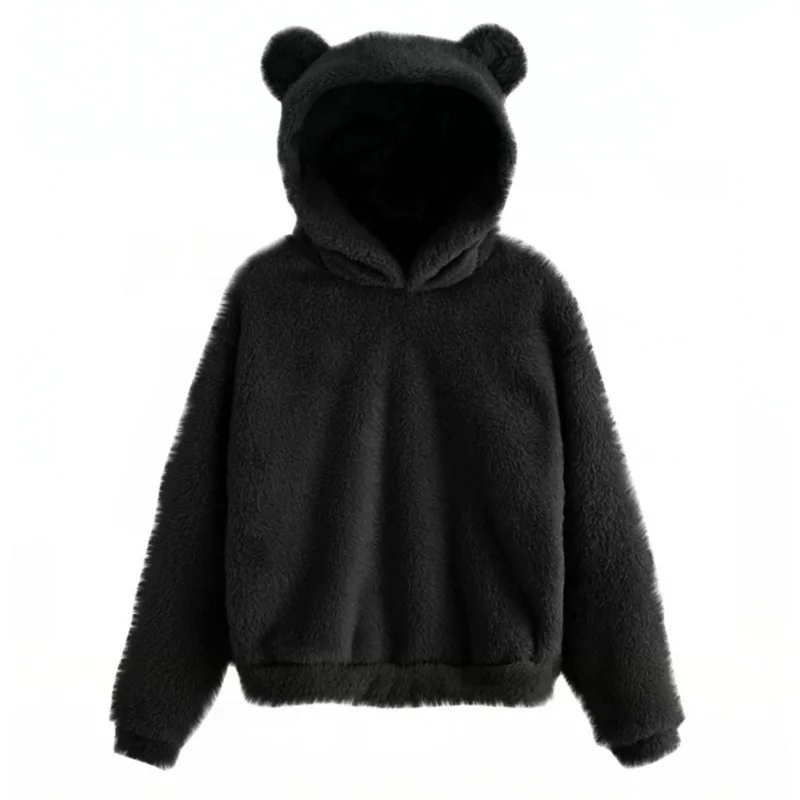 Fleece Relaxed Fit Ear Hood Hoodie 