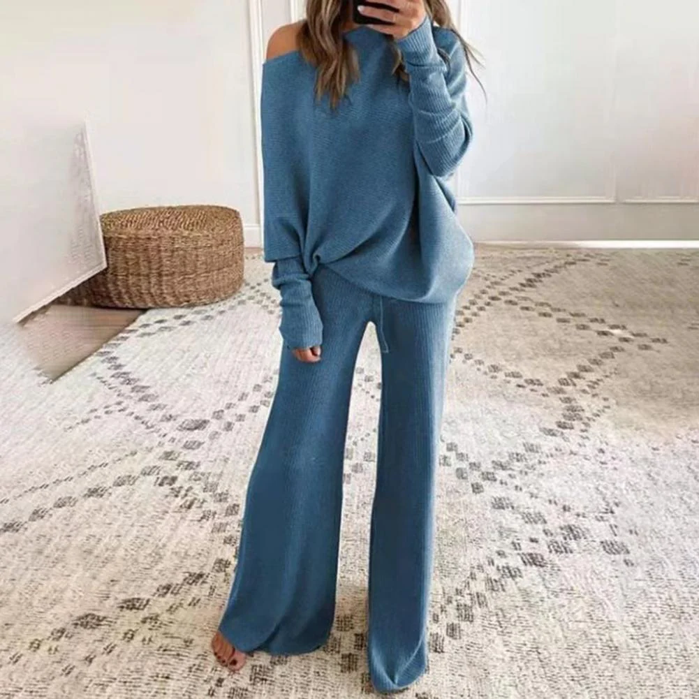 Soft Knit Relaxed Fit Loungewear Set 