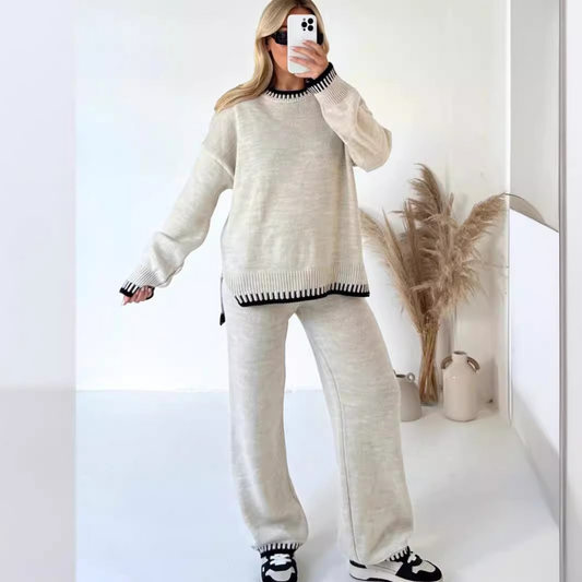 Knit Relaxed Fit High-Waist Lounge Set 