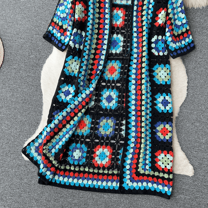 Women's bohemian long sleeve shawl cardigan