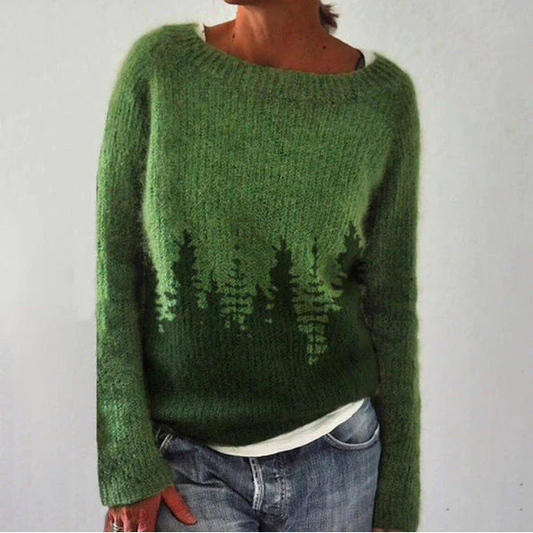 Fuzzy Knit Relaxed Fit Sweatshirt 