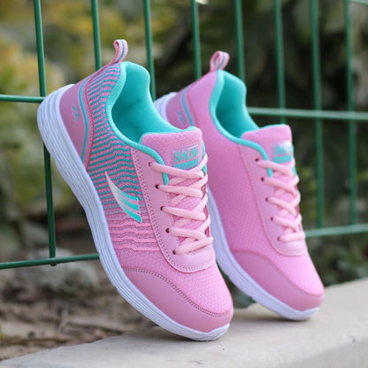 Men’s Athletic Sneakers - Breathable Mesh - Cushioned Sole - Lace-Up Running Shoes