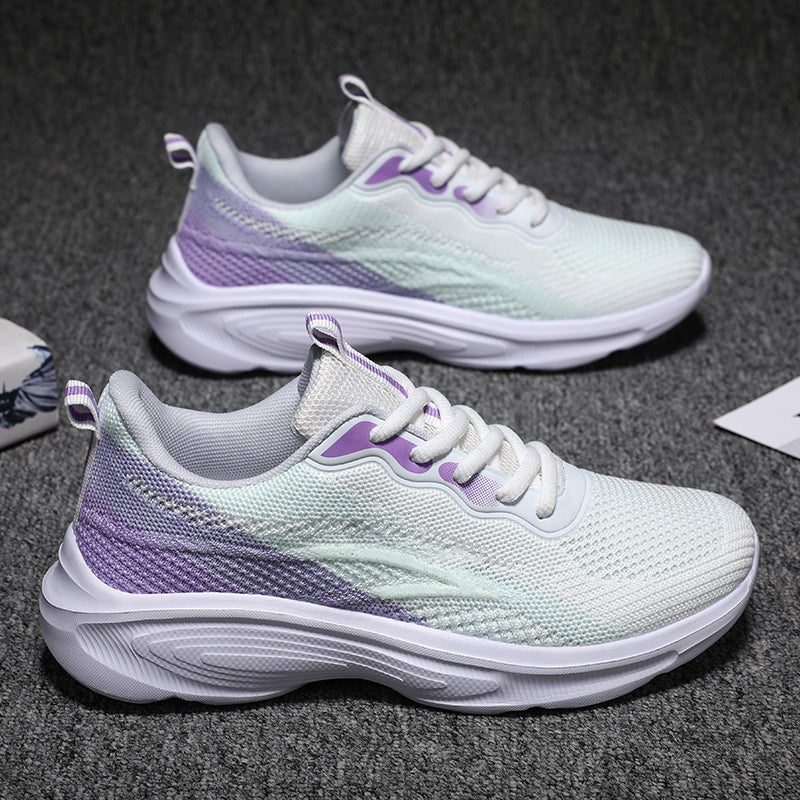 Women’s Athletic Sneakers – Breathable Mesh Upper – Cushioned Sole – Supportive Fit