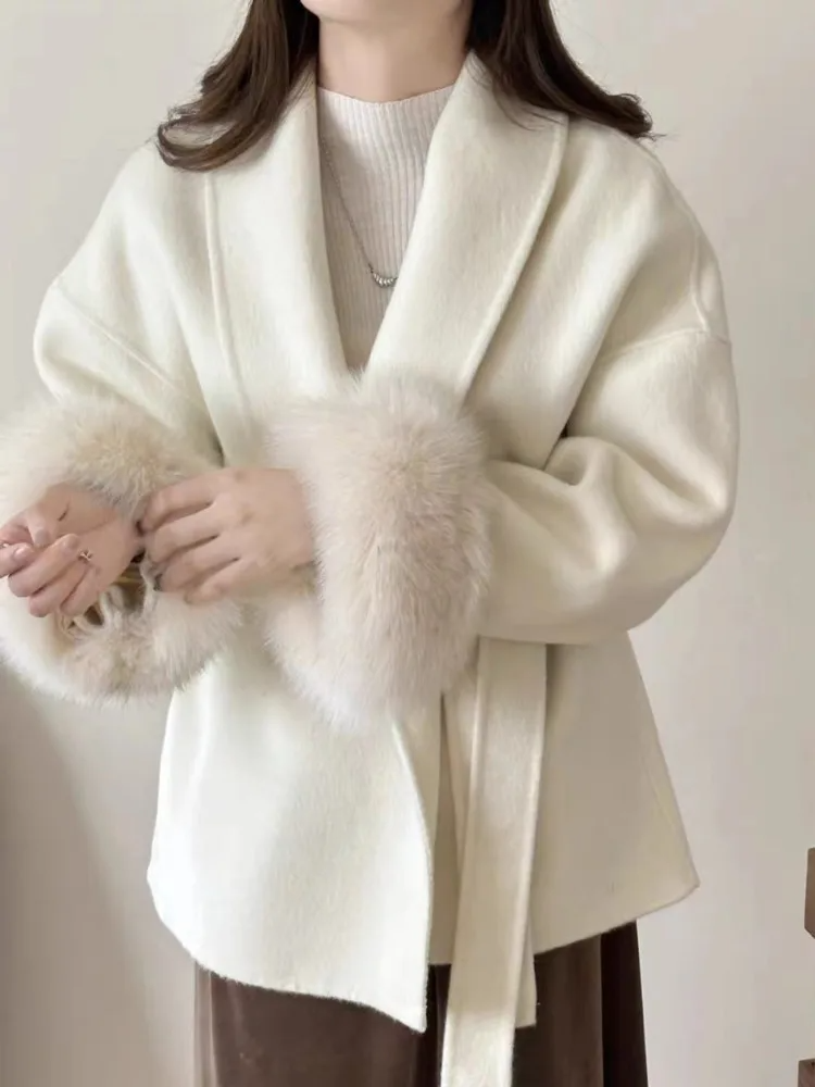 Belted Relaxed Fit Wool Coat 