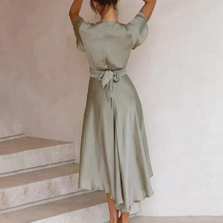 Flowy Adjustable Waist Midi Dress