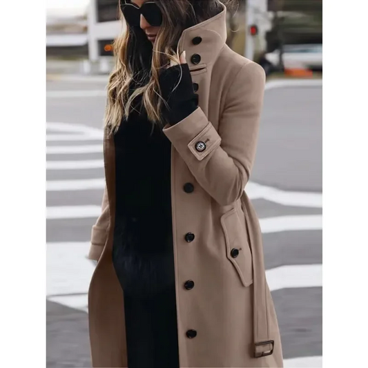 Slim Fit Wool Single Breasted Coat 