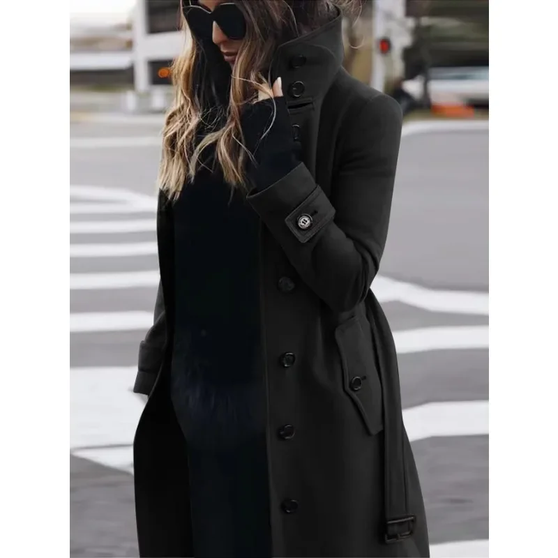 Slim Fit Wool Single Breasted Coat 