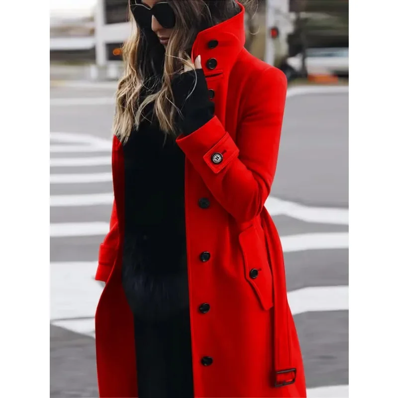 Slim Fit Wool Single Breasted Coat 