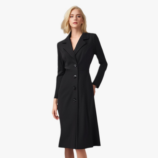 Tailored Fit Wool Mid-Length Coat 