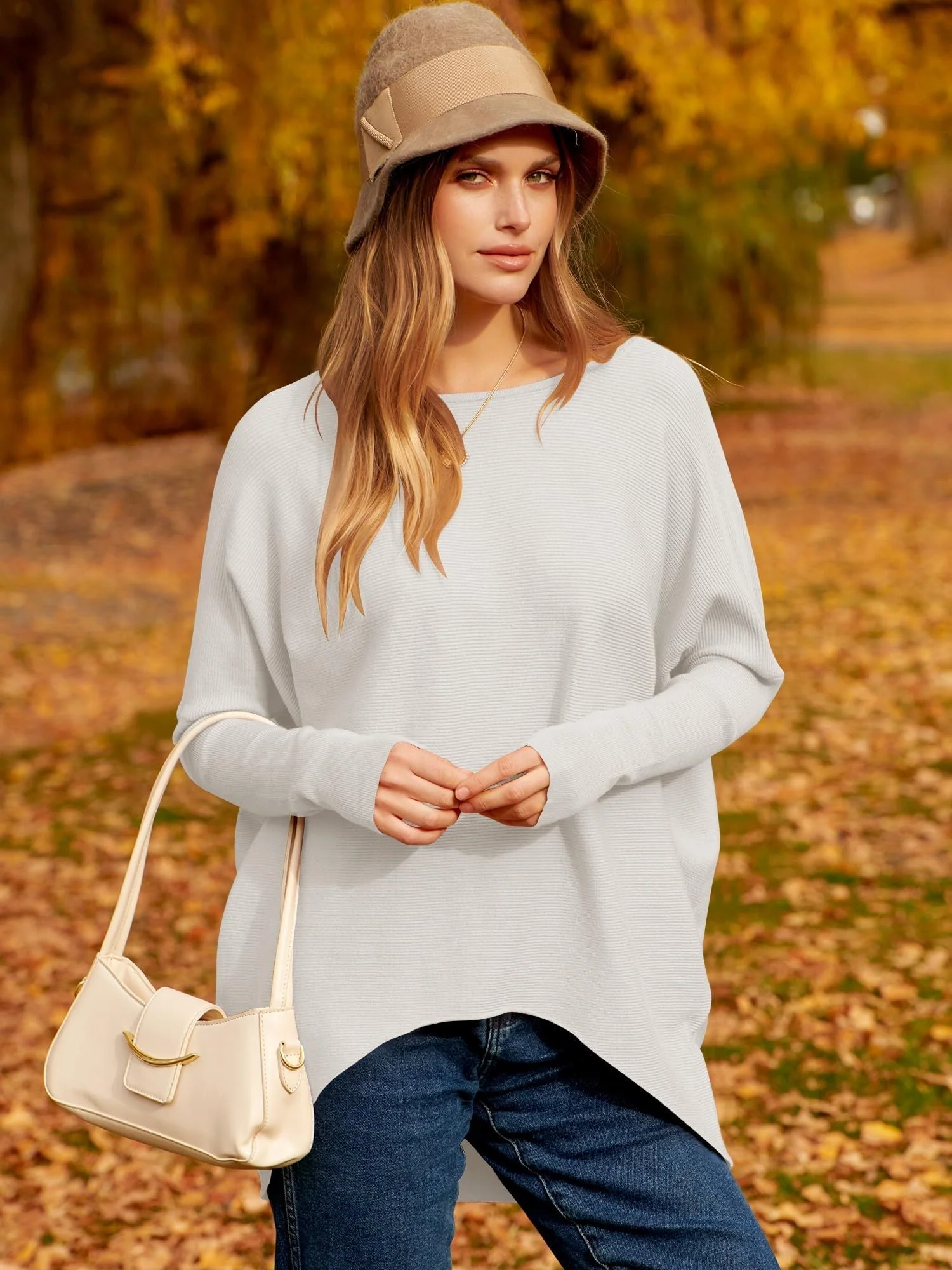 Oversized Soft Wool Knit Sweater Pullover 