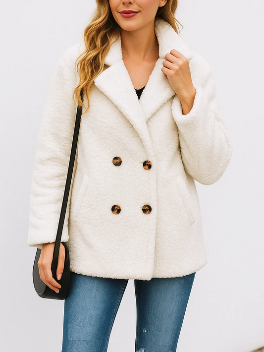 Sherpa Texture Relaxed Fit Fleece Jacket 