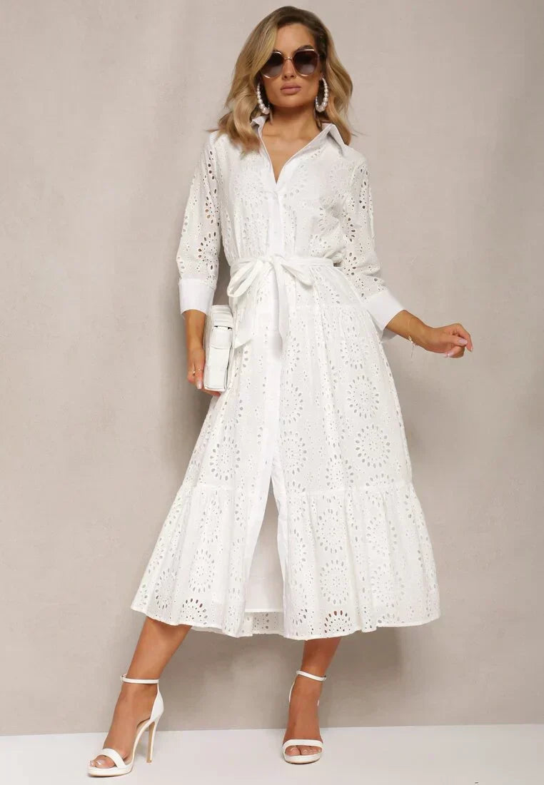 Broderie Anglaise Relaxed Fit Midi Dress