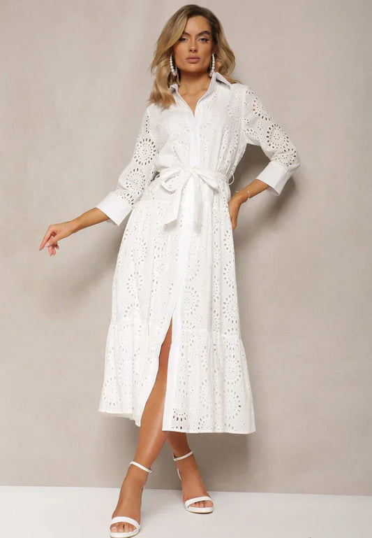 Broderie Anglaise Relaxed Fit Midi Dress