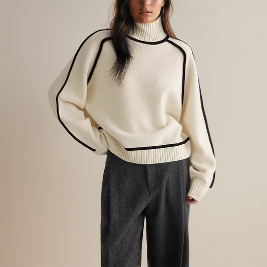 Striped Loose-Fit Knit Sweater