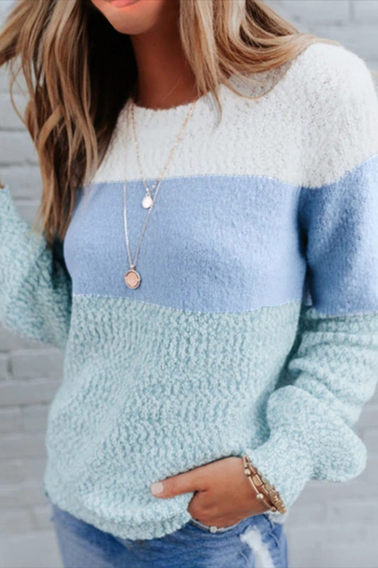 Relaxed Fit Ribbed Knit Sweater 