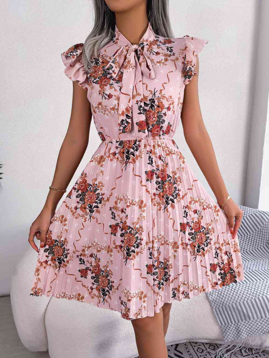Floral Print Fit-and-Flare Midi Dress