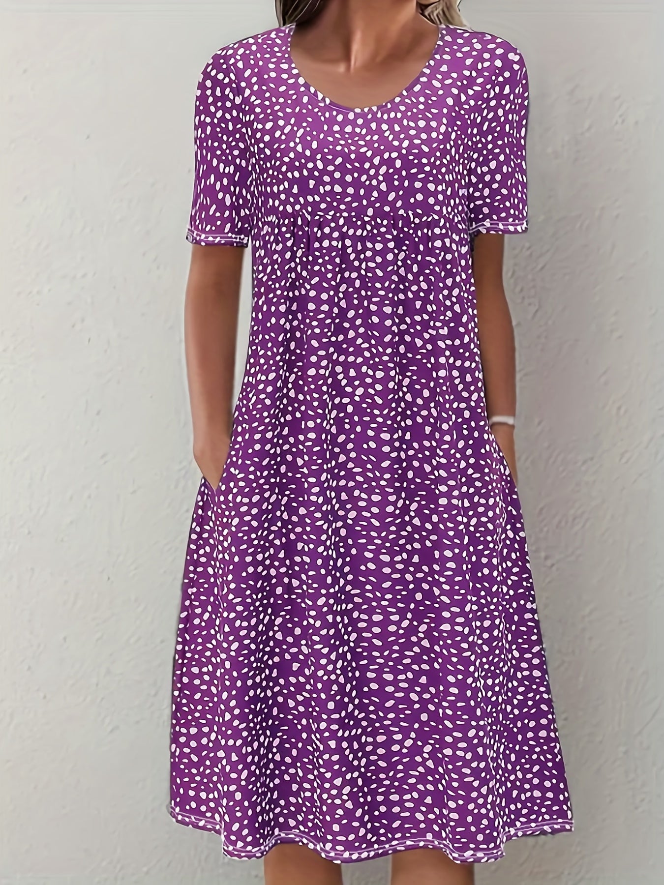 Relaxed A-Line Fit Knee-Length Dress