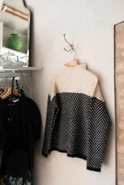 Women's cozy turtleneck sweatshirt