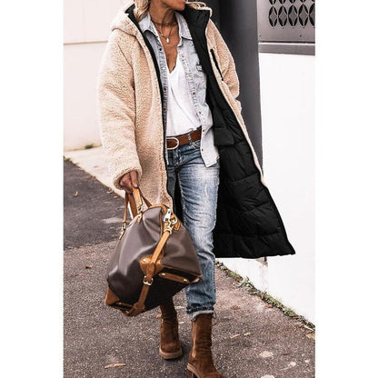 Women's long, comfortable coat