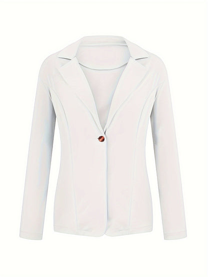 Women's slim fit lapel long sleeve blazer