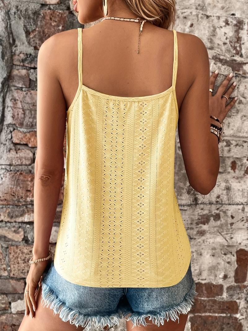 Lynn - casual V-neck lace top with spaghetti straps