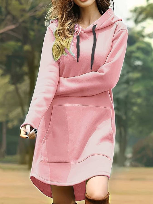 Soft Fleece Relaxed Fit Hoodie Dress 