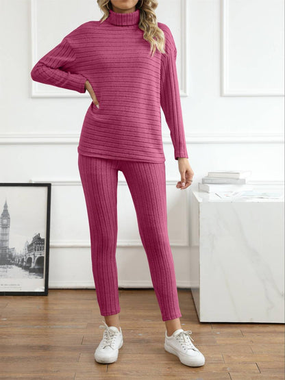Women's elegant turtleneck and pants set