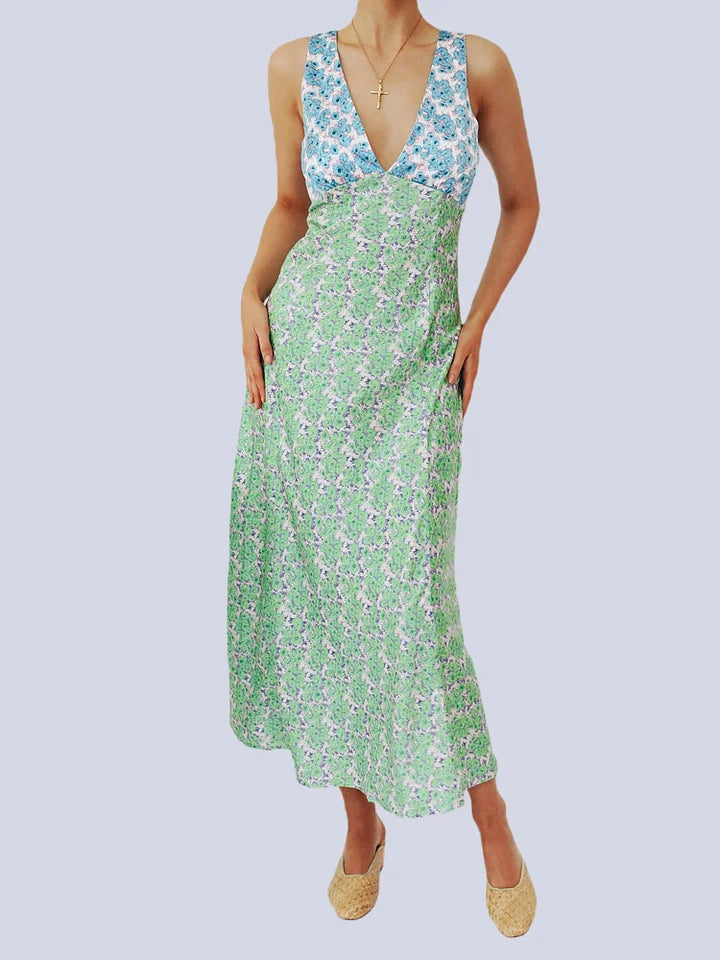 Floral Sleeveless Beach Dress